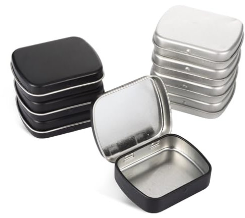 ChauLanBow 8 Stück Blechdose mit Deckel, Metalldosen mit Deckel, Kleine Metalldose, Aufbewahrungsbox mit Deckel Klein Metall, Blechdosen mit Deckel, Kleine Dosen Metall Rechteck für Kleinigkeiten