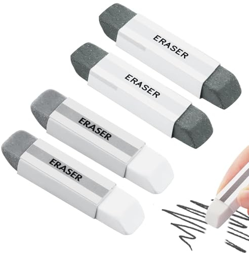4 Pcs Ink Eraser, Stationery Supplies, Sand Rubber Eraser, Rubbers Erasers, Office School Supplies for Erasing Ink Pen Ballpoint Pen