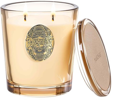 M&SENSE Duftkerze Groß Cheer-Champagner|560g Duftkerzen im Glas Natürliche Soja-Kerze|2-Docht,110 Stunden Brenndauer|Kerzengeschenke für Weihnachts,Geschenke für Frauen