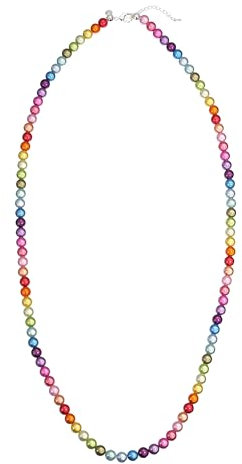 Leslii Damen-Kette Reflective Pearl lange Perlen-Kette Magic 3D-Effekt (Rainbow)