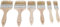 Set de 5 pinceaux Plats (25,4/38,1/50,8/63,5/76,2 mm) – Pinceau Peinture et Vernis Bois avec Manche Bois – pinceaux pour lasure, Colle, Teinture et Bricolage intérieur/extérieur