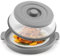 Microwave Splatter Cover with Steam Function, 26.7 cm, Magnetic Base Mat, BPA-Free Collapsible Lid (Grey)