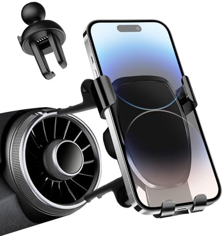 Xueniu Car Phone Holder for Mercedes Benz A/B/C/E/S Mini Cooper Audi-TT Ford Jeep Suzuki Mustang Wrangler Swift Round Vents Mount (Black)