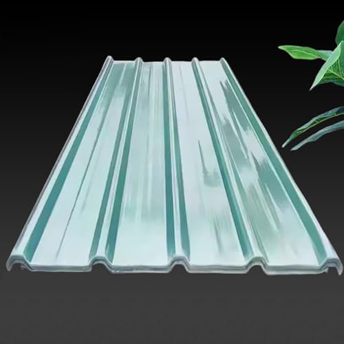 Pannelli Tetto Trasparente, Lamiere Grecate Per Copertura Tettoia, Lastra Ondulate Vetroresina, Pannello Isolante, Per Serra, Garage, Con Viti(4pcs,93x120cm/36.6x47.2in)