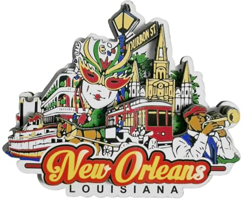 New Orleans USA Touristen-Souvenir 3D-Kühlschrankmagnet für Zuhause, Küche, Kühlschrank, Dekoration, Magnete, Andenken, Handwerk, Geschenk