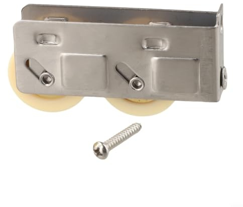 ReachMall Rueda de rodillo para puerta corredera, polea de rodamiento ajustable de acero inoxidable, para puertas de aleación de aluminio y ventanas