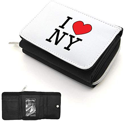 Mygoodprice Portefeuille à rabat porte-monnaie i love new-york Noir