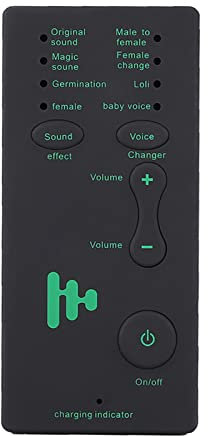 Wendry Mini Changeur De Voix,Carte Son Portable,Plug and Play,4 Effets sonores,4 changements de Voix,en Direct avec changeur de Voix Mini Portable pour PC/Téléphone Portable (Version Anglaise)