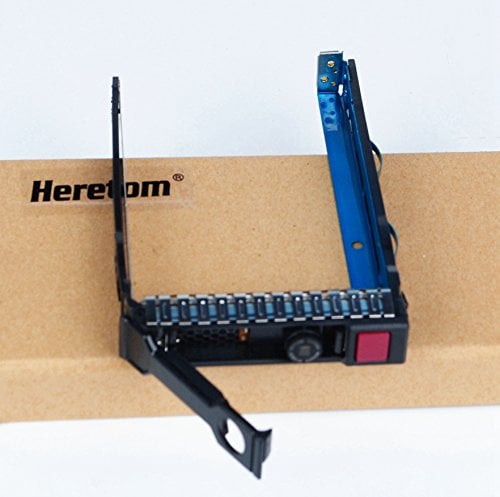 Heretom 2,5 2,5-Zoll SFF SAS SATA SSD Festplatten Rahmen Tray Tablett Caddy für HP Proliant DL380 DL360 ML350 ML110 Gen 10 G10, mit Chp Hot Swap (Nicht für NVMe-Laufwerk)