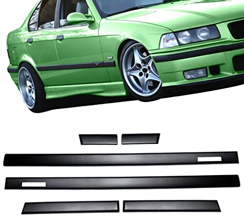 DM Autoteile Türleisten Set Schwarz Zierleisten passt für E36 Limousine Touring Serie & M