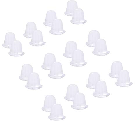 Suithink 100P Rubber Clear Soft Earring Backs, Bullet Safety Stopper, Clear Studs, Butterfly Backs for Women's DIY Jewelry Accessories