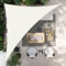 HENG FENG Voile d'ombrage Imperméable Triangulaire 4x4x5.65m PES Toile Ombrage Auvent Protection des Rayons UV pour Extérieur Jardin Terrass Balcon Couleur Beige