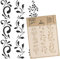 NAKLEO Malschablone für Handwerk A3 30x42cm, Randblumen Pflanze Blume Muster, Wiederverwendbare Kunststoff DIY & Scrapbooking Zeichenschablone, Decoupage Kunst Vorlage, Wand Stoff Möbel Holz