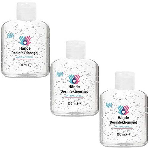 3x Fresh&More Hände Desinfektionsgel Desinfektionsmittel In Reisegröße (3x 100ml)