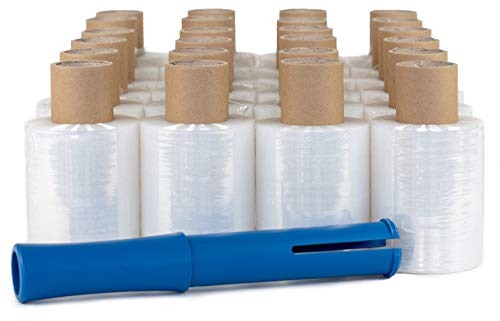Viva Lot de 40 rouleaux de film d'emballage avec 1 dévidoir Transparent 100 mm x 150 m