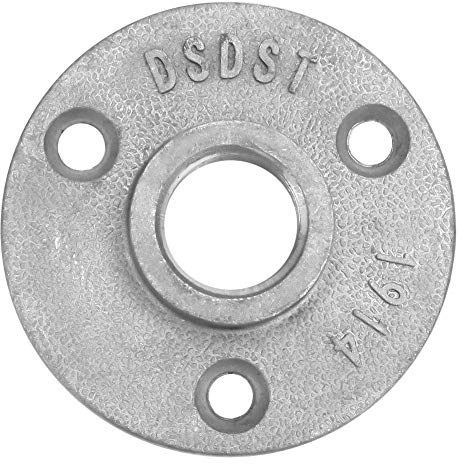 10 Stück Legierung/Gusseisen DN15 Flansch Rohr Basis Gewinde Boden Flansch 3 Löcher 65mm(Aluminum alloy)