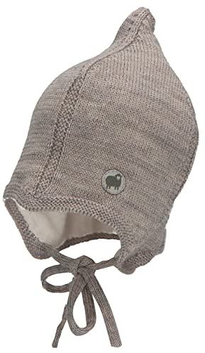 Sterntaler Unisex Baby Zipfli Strickmütze Mütze, Silber Melange, 45