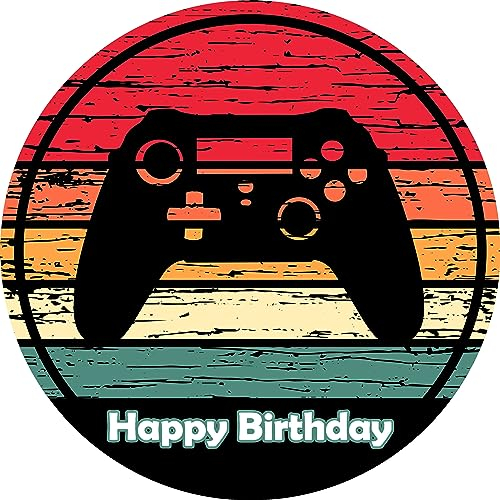 Essbarer Tortenaufleger Gaming // Tortendeko für Computerspieler, Gamer, Geburtstag // 20cm (Oblatenpapier)