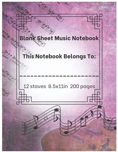 Blank Sheet Music Notebook