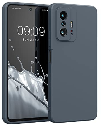 kwmobile Custodia Compatibile con Xiaomi 11T / 11T Pro Cover - Back Case per Smartphone in Silicone TPU - Protezione Gommata - ardesia scuro