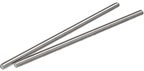 sourcing map 2 Stück Voll Gewindestange M10 x 250mm 304 Edelstahl Rechtsgewinde