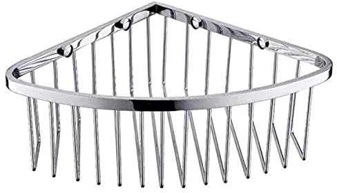 TSTSM Cesta de Ducha de Esquina, Acero Inoxidable, trípode de baño, Rejilla de Almacenamiento de Pared, Inoxidable, Adecuada para bañera y Ducha