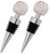Porssaut 2pcs Crystal Wine Stoppers Decorative Bottle Stopper Reusable Premium Wine Plug Made by Zinc Alloy & Silicone, Liquor Bottle Save Sealer
