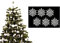 Simply Products Pack of 6-10cm Glitter Hanging Decoration, Snowflakes Christmas Tree Decorations (White)