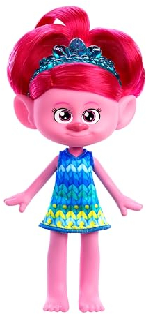 Mattel DREAMWORKS TROLLS Gemeinsam Stark – Haarige Überraschungen Königin Poppy mit glänzendem Haar, kreative Geschichten und Modespaß, für Kinder ab 3 Jahren, HNF13