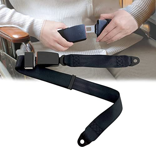 Elderly Wheelchair Seat Belt - Electric Scooters Replacement Waist Strap for Disabled Anti Slip,Adjustable up to 48L, Quick Release Buckle (Schwarz)