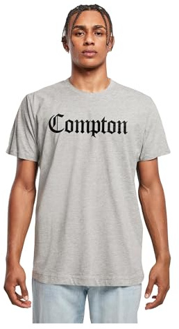 Mister Tee Herren Compton Tee S Heather Grey