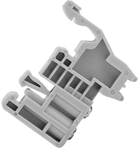 50 Pcs Arrêts de Fin pour Rail DIN 35mm, Bouchons d'Extrémité et Clips de Montage pour Bloc de Jonction, Accessoire de Fixation pour Armoire Électrique - Gris (Modèle 12, Lot de 50)