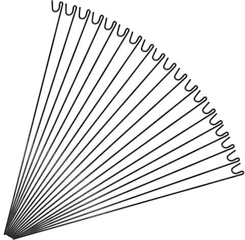 ANSIO Fencing Pin 1.2m Long 8mm Thick Steel Fencing Pins Road Pins Non-Galvanised Metal Pins for Temporary Outdoor Garden Decking & Fencing (20 Pack)