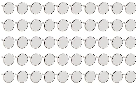 QUARKZMAN 11x15mm Möbel Polsternägel x 50Stk Flach Kopf Dekorativ Reißzwecken Möbel Nägel Stifte für Möbel DIY Dekorativ [Silber Ton]