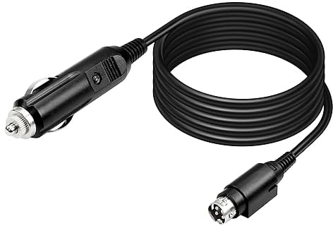 PNGKNYOCN 6,5 FT 12V DC 18AWG Autoladegerät Auto Stromversorgungskabel, Zigarettenanzünder Stecker zu 4-Pin Mini Din Stecker Kabel für DVD, LCD TV, Auto DVR, Kamera