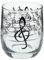 Glas mit Instrumenten und musikalischen Motiven, schwarzer Druck (Violinschlüssel), 200 ml