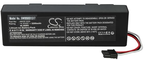 vhbw Batería Compatible con Cecotec Conga 3290, 3390, 3490, 3690, 3590, 3790, 3890 Robot Limpieza (3200 mAh, 14,4 V, Li-Ion)