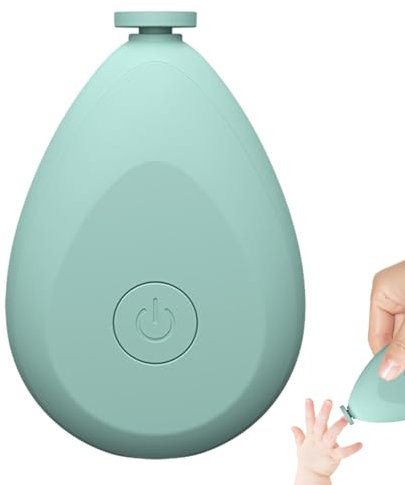 Cortauñas Eléctrico Bebé | Lima de uñas para bebés con 4 cabezales de pulido,Cortauñas para bebé, recién nacido, niño pequeño, forma de gota, tijeras para uñas para bebé, funciona con pilas Bexdug