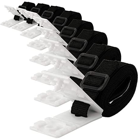 NASSMOSSE Pool Solar Cover Reel Attachment Kit Pool Roller Reel Cover Set Solar Blanket Straps Set for in Ground Swimming Pool 8 Set