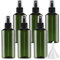 ZEOABSY Pack of 6, 200ml Refillable Green Empty Plastic Mist Spray Bottle, with Black Sprayer, Pressure Pump Mister Bottles for Cleaning, Gardening, Hair Dressing Travel
