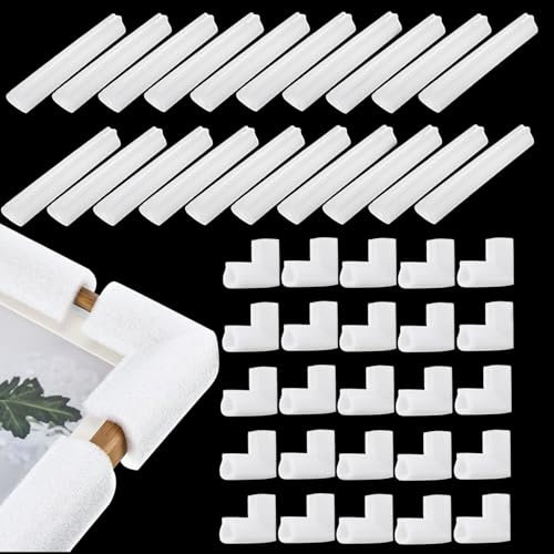 Landical 40 Stück TV-bewegliche Schaumstoff-Eckenschutz, Versandverpackung, Rahmenschutz, Polsterung, Schaumstoff-Set, Ecken und Schaumstoffschutz, Versandschaumverpackung für Fotomöbel, Bilder,
