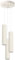 SOLLUX lighting Hängelampe Pendelleuchte Hängeleuchte Deckenlampe Lampe Decke Aluminium 3 Flammig 19,5 x 19,5 x 108 cm Karbon Beige