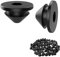BEEOFICEPENG Lot de 100 douilles en caoutchouc pour câbles 1/8, 5/32, 3/16 pour poteaux d'enclenchement de câbles métalliques, kit d'attache de câble