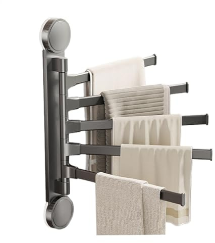 Handtuchhalter Ausziehbar Ohne Bohren Edelstahl Doppelt Handtuchstange Bad Wand Kleben Badetuchhalter Wandmontage, Handtuchhalter Schwenkbar Handtuchstange 4 Armig Bad Edelstahl, Wandmontierter Handtu