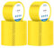 UK SUPPLIES LIMITED 6 Roll LOW NOISE Premium Yellow Packaging Tape (All Packs & Colors) 48MM X 66M Extra Strong Secure Sticky Adhesive Durable Parcel Sealing Tape for Packing Boxes & Moving Houses