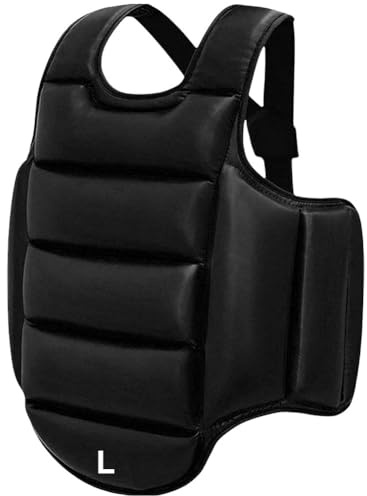 Fituenly Brustschutz Für Boxen, Kickboxen, MMA, Muay Thai, Körperschutz, Karate, Brustschutz, Weste, Verstellbarer Schlagschutz, Kampfsport, Oberbauch, Rippen, Schutzpolster