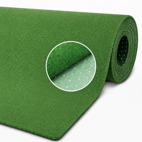 Internethandel Pfordt Kunstrasen Grün 500x200 cm mit Noppen | vielseitiger Bodenbelag für Balkon, Terrasse, Garten, Camping und Events, individuell zuschneidbar, ca. 4 mm Gesamthöhe