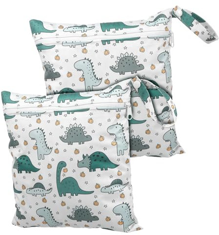ERINGOGO 2stücke Cartoon Druck Windel Taschen Wasserdichte Wickeltasche Für Mädchen Reißverschluss Nasstaschen Vielseitige Aufbewahrung Für Schwimmbekleidung Und