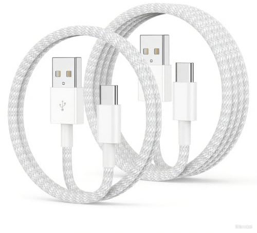 USB C Charger Cable for iPhone 17 16 15 Pro Max, 2Pack [1M+2M] USB A to USB C Cable Fast Charging, Type C Nylon Braided Lead for iPhone 17/16/15 Pro Max/Pro/Plus/Air, for iPad Pro 12.9/11,/Air 5th/4th