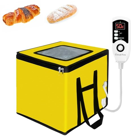 Cloud Fire Dough Proofing Box 100W Heizplatte mit Temperatursteuerung und Faltfunktion – Gärbox für Brotteig, Sauerteig, Joghurt, Natto und mehr für Hobbybäcker und Fermentation zuhause